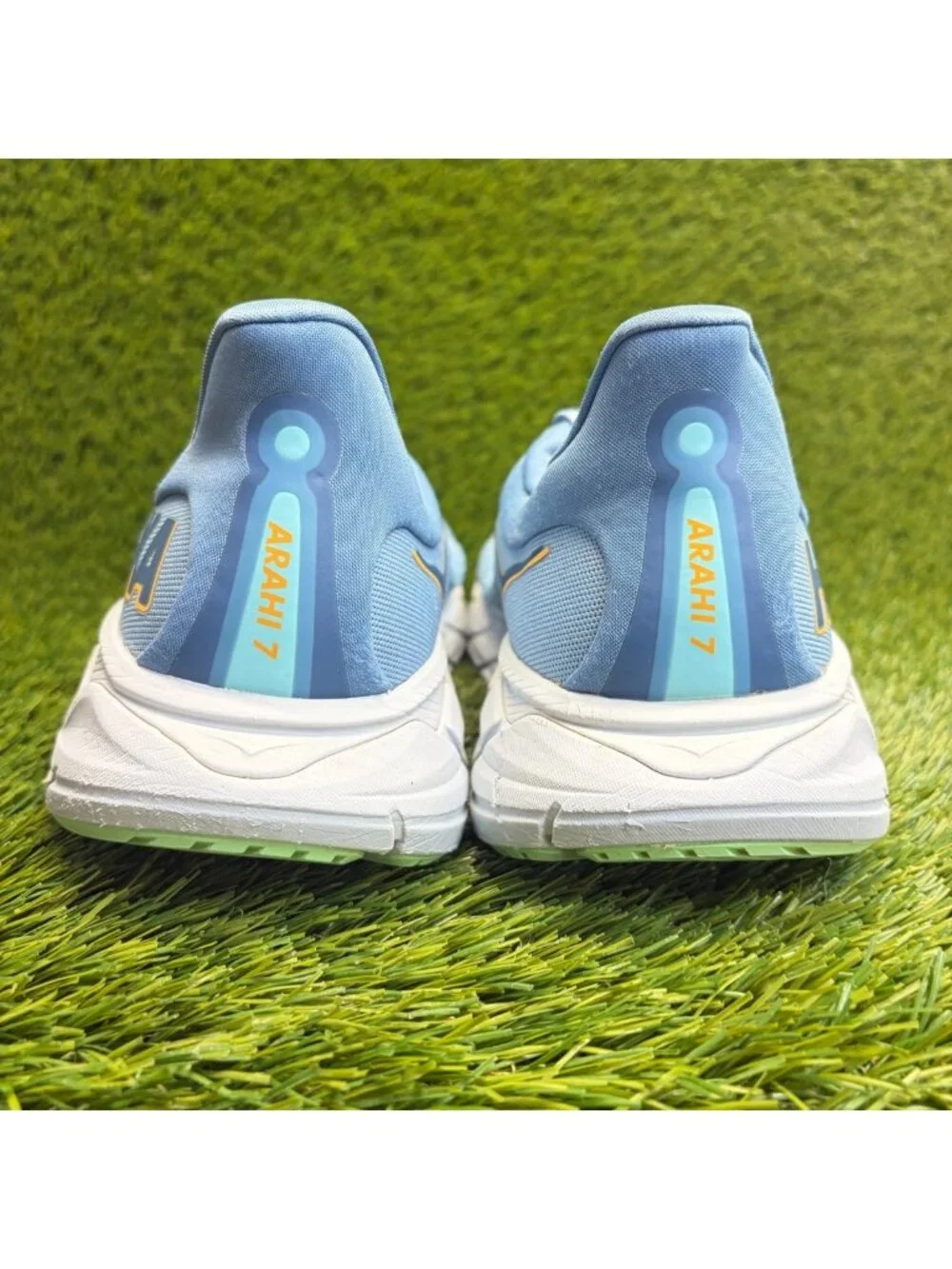 Hoka One One Arahi 7 Mens Size 12.5 Blue White Athletic Running Shoes Sneakers